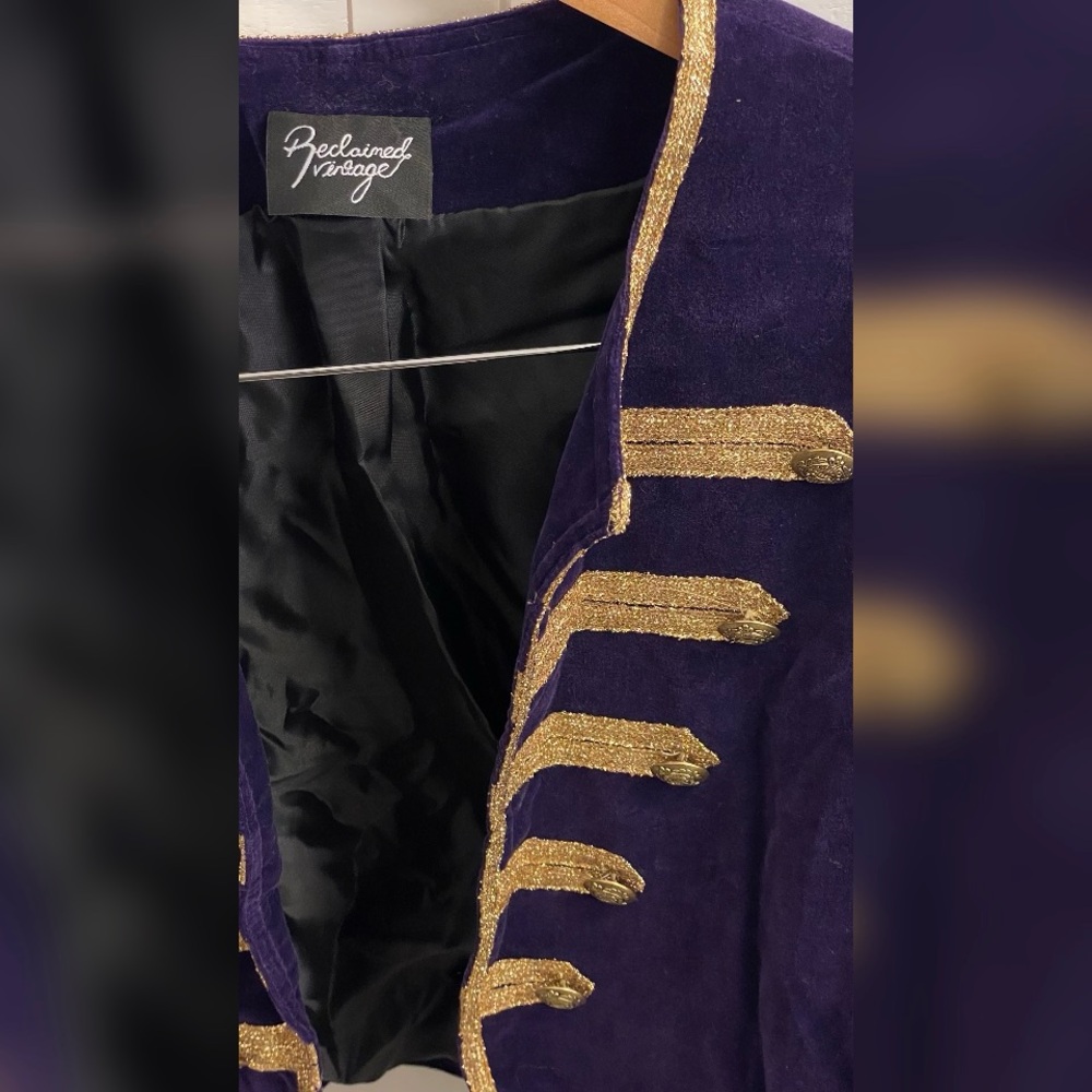 Reclaimed Vintage Purple and Gold Jacket - Picture 2 of 4